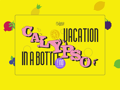 Calypso. Main Page animation calypso drinks lemonades ui