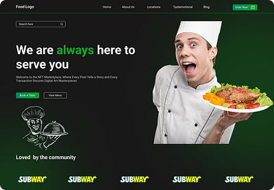 Food Delivery Website food website graphic design landing page logo ui ui ux design website