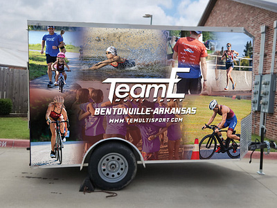 Team E Multi Sports Trailer Wrap Design branding graphic design trailer wrap vehicle wrap wrap design