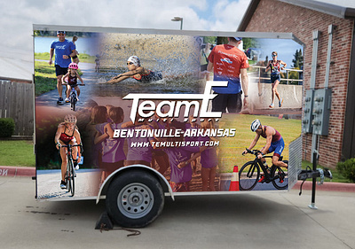 Team E Multi Sports Trailer Wrap Design branding graphic design trailer wrap vehicle wrap wrap design