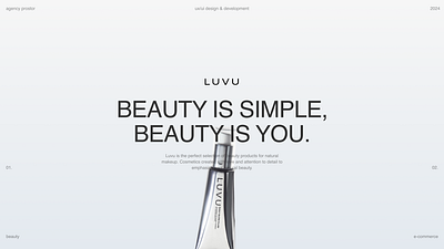 LUVU cosmetics design ui ux web design