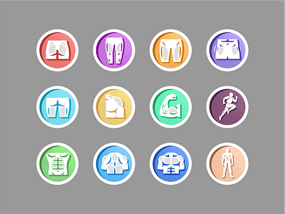 Workout icon set activity app icons badge badges bodey branding design exercise fitness graphic design gym health icon icon set illustration logo sport training vector workout