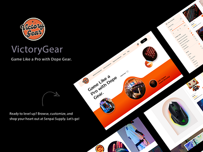 Victory Gear - Gaming accessories & Figurine Selling Website branding design graphic design logo typography ui ux