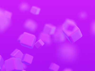 Flying cubes 3d abstract animation background blender blocks branding cubes depth design minimal motion graphics purple render shape soft