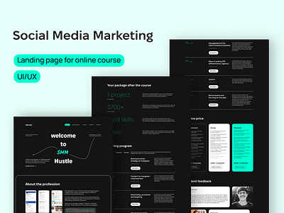 Social Media Marketing | Website landing page marketing product design ui ux web design