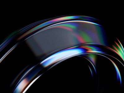 Color refraction 3d abstract animation background black blender branding clean color refraction dark design dispersion glass holographic iridescent loop minimal motion graphics render shape