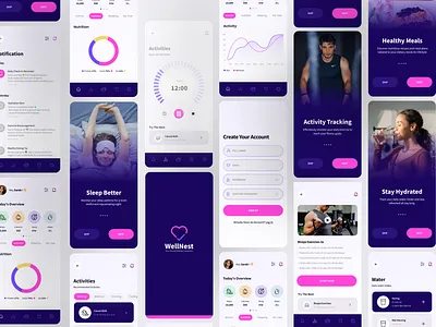 Wellnesst UI App app design desinger food rotine sport ui ux wellness