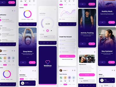 Wellnesst UI App app design desinger food rotine sport ui ux wellness