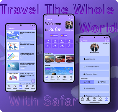 Travel agency app UI design figma ui ux