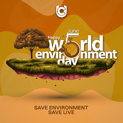 Happy World Environment Day app branding design graphic design illustration logo typography ui ux vector