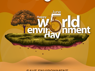 Happy World Environment Day app branding design graphic design illustration logo typography ui ux vector
