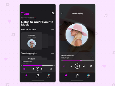 Music Player App UI 🎵 daily ui figma graphic design mobile design music music player ui