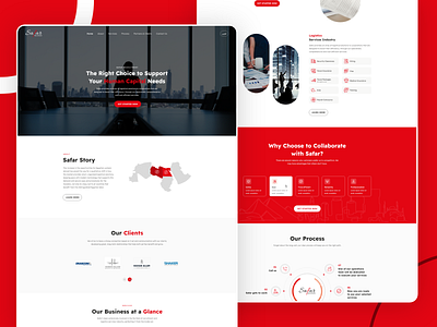 Safar Recruitment home page landing page ui user interface ux website