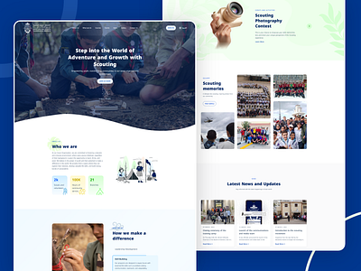 Egyptian Sea Scout - Website home page interaction design landing page ui user interface ux website
