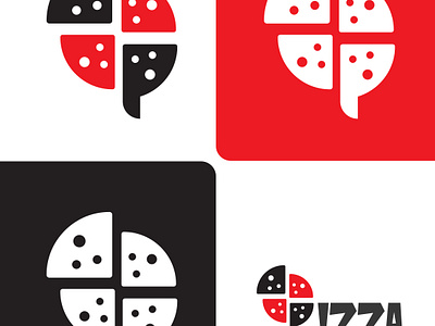 Letter P Pizza Logo branding colorful design food graphic design health healthy icon inspire logo logo design logos minimal pizza restaurant vector