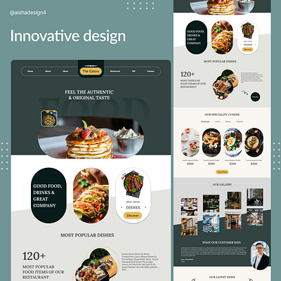 Food Website branding desert website food website graphic design illustration logo single web page uiux webpage website website design website uiux