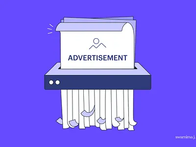 Say goodbye to ads - illustration ad blocker advertisement branding design digital illustration illu illustration illustrator no ads no advertisement