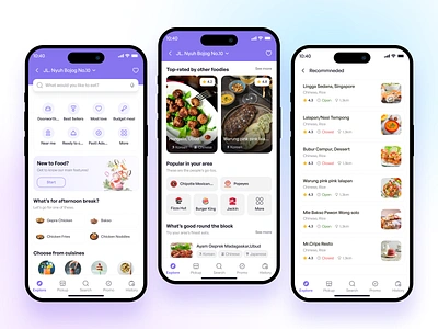 Groov - Explore food & Recommended page app design delivery delivery app design ecommerce explore fast food food food app food delivery app food order mobile app multiservice online order restaurant saas service app uiux web design