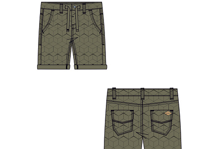 Shorts design - Teck Pack fashion design shorts tech pack