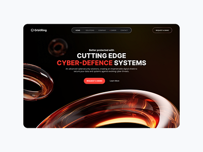 OrbiRing Cybersecurity - Homepage ai cyber cybersecurity header homepage productdesign ring space ui userinterface ux webdesign website