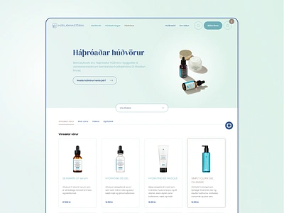 Hudlæknastödin beauty clean dermatology health iceland minimal products skin care