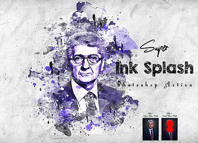 Super Ink Splash Photoshop Action ink splatter