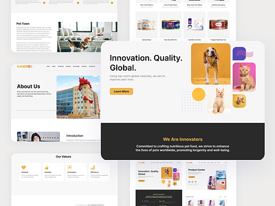 Stunning Website Redesign: Home, About Us, and Product Pages aboutus app community home innovative landingpage moderndesign pet petcare petfood petlovers product redesign trends ui ux webdesign