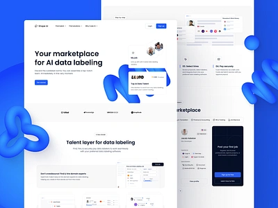 Data labeling marketplace 3d ai artificial intelligence data gotoinc labeling landing marketplace promotion page ui ux website