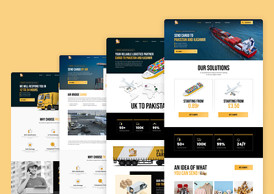 PK Cargo - Logistics Company Website branding logistics company shipping website transport website ui uiux web design web developer website development