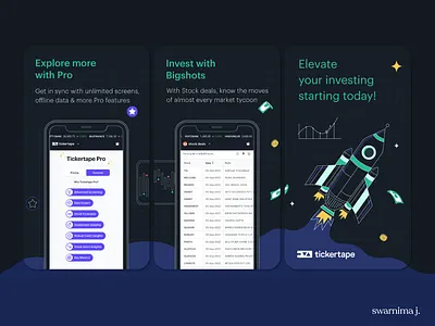 ASO Screens (Appstore Screenshots) app preview apple appstore appstore screenshots branding design digital illustration finance finance illustration fintech growth illustration illustrator invest investing investor rocket rocketship stocks ui