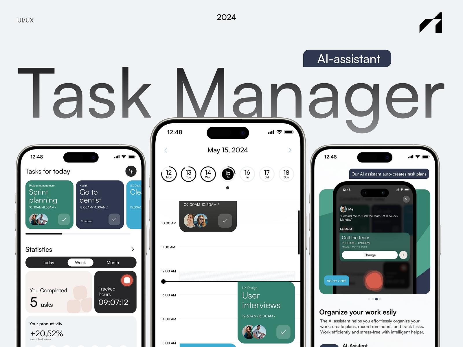 Task Manager with AI Assistant iOS app by Ambition Labs on Dribbble