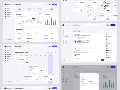 Project Management Exploration admin app chart chat clean dashboard project management saas schedule statistic to do ui