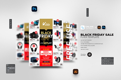 Black Friday Sale Flyer Template aam360 aam3sixty big sale flyer template black friday flyer black wednesday branding cyber monday sale discount flyer template mega sale new product sale offer black friday offer black friday online deals product promotion flyer sale