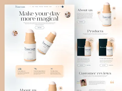 Scented Serenity Website beauty products clean design creative design deodorant design trends e commerce health wellness landing page minimalist design modern design new trend online store product design skincare ui ui design user experience user interface web design website layout
