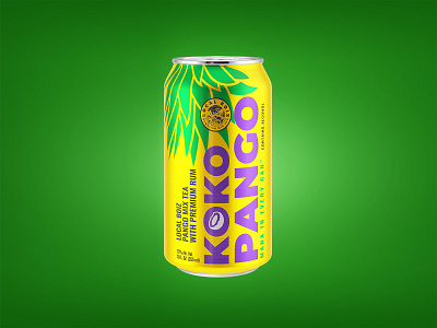Energy tea drink 3d alcohol branding can design graphic design hawaii identity illustration koko pango label logo logotype mix tea package