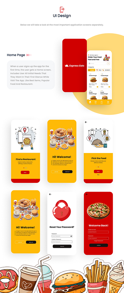 Case Study Food Delivery App: Express Eats branding food delivery app graphic design ui ux