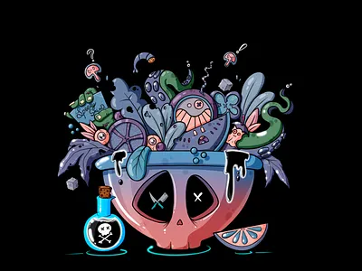 spooky salad 2d branding graphic design illustration logo packaging