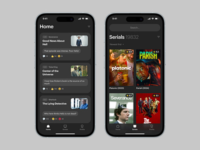 Serials App #2 app concept design ios mobile ui user interface