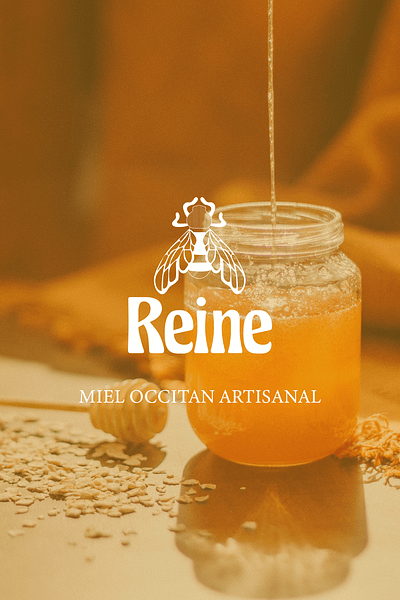 Reine brand designer branding graphic design honey logo reine visual identity