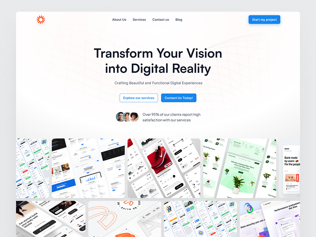 Agency Website Hero Section By Samuel Tengan On Dribbble