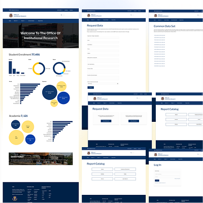 University Institutional Research academic dashboard interface rsearch ui ux university ux