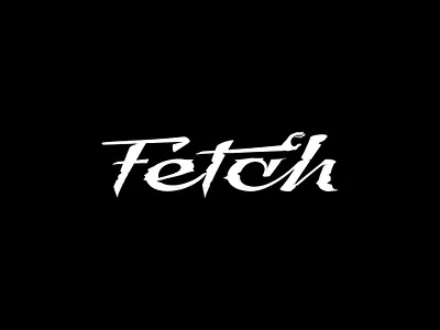 fetch abstract design fetch lettering logotype wordmark