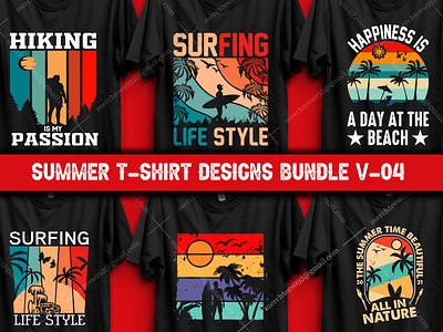 Summer T-shirt Design Bundle V-04- Beach Summer T-shirt design beach t shirt summer t shirt design