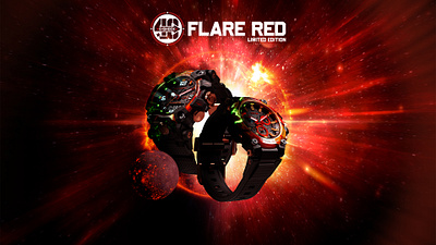 Casio - GShock Flare Red 3d 3d animation 3d motion after effects animation anniversary art direction c4d casio cgi creative design fashion graphic design graphics gshock motion motion graphics watch