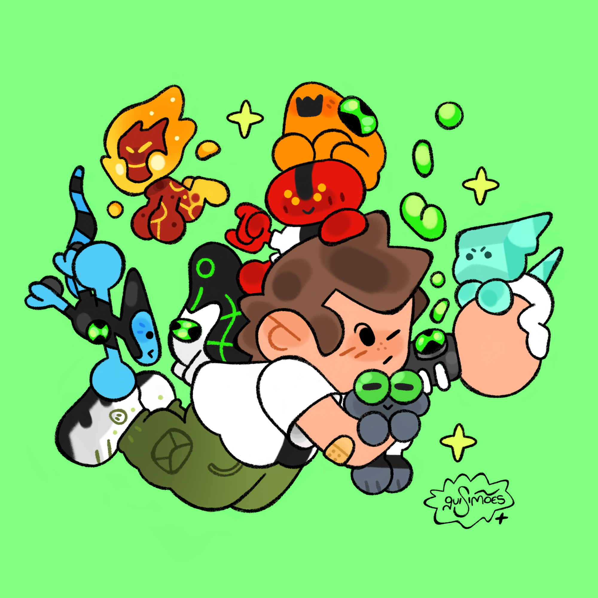 Ben 10 2d art art arte cartoon character design desenho design de personagens draw illustration ilustração sketch