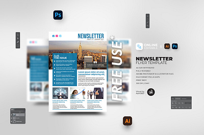 Newsletter Flyer Template aam aam360 aam3sixty annual newsletter branding business newsletter template concept corporate newsletter template creative newsletter template magazine template monthly newsletter template newsletter weekly newsletter