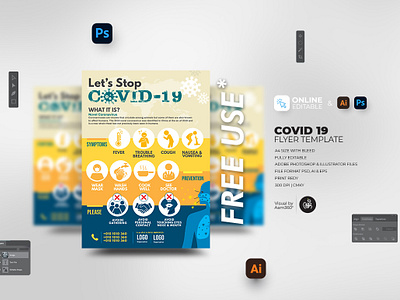 Covid 19 Flyer Template aam360 aam3sixty awareness flyer branding corona awareness coronavirus awareness covid 19 covid 19 awareness flyer template health flyer health poster hospital flyer hygiene medical flyer