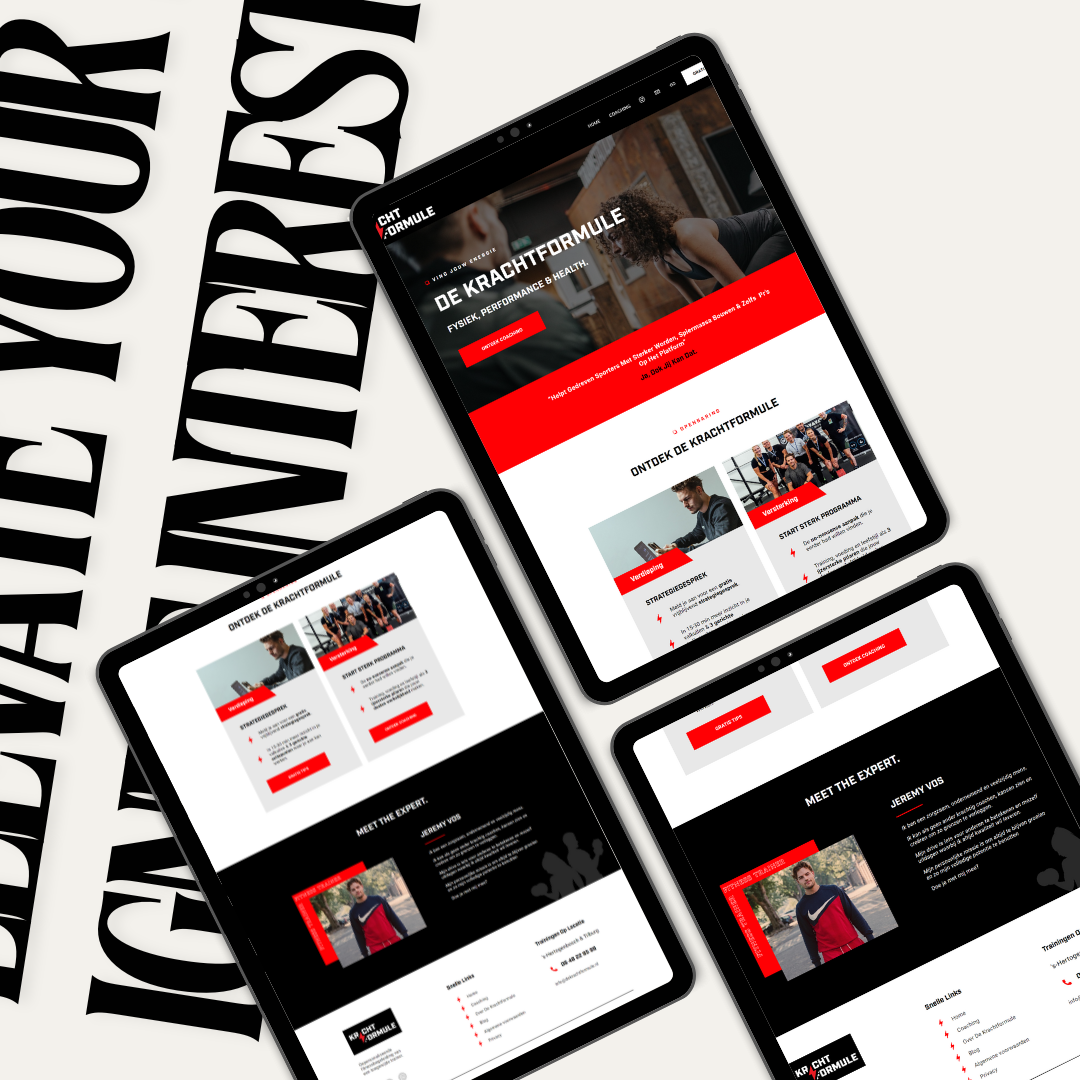 Fitness Landing page website design fitness health squarespace ui webdesign website design wellness wix wordpress workout