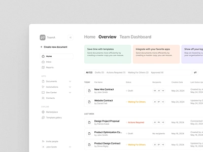 Document Dashboard Concept branding clean concept design dashboard dashboard design design desktop desktop design minimal minimalist navbar product product design rebranding saas saas design ui ux web design web platforn