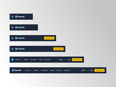 Dataddo Responsive Web Menu dataddo menu navigation ui ux webdesign